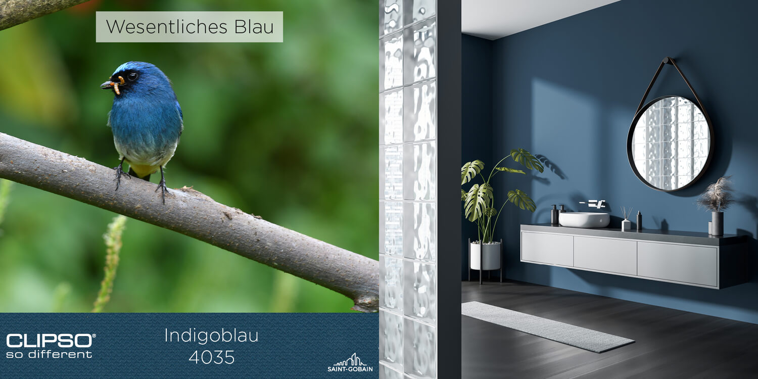 Ref. 4035 - INDIGOBLAU: Ein intensiver Blauton, der Ihrem Raum eine helle und anspruchsvolle Atmosphäre verleiht.