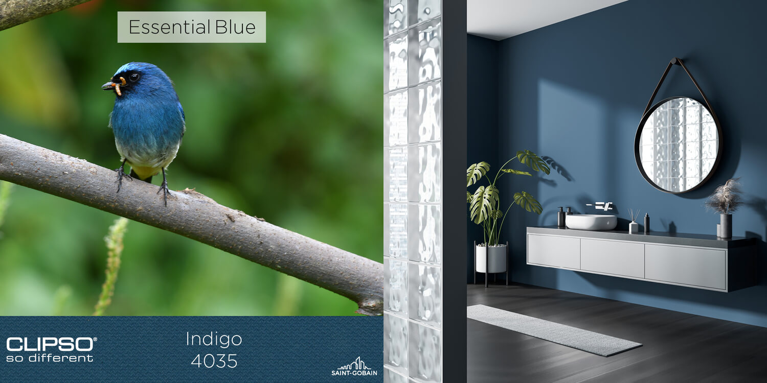 Ref. 4035 - INDIGO: An intense blue hue that creates a luminous, sophisticated atmosphere in your space.