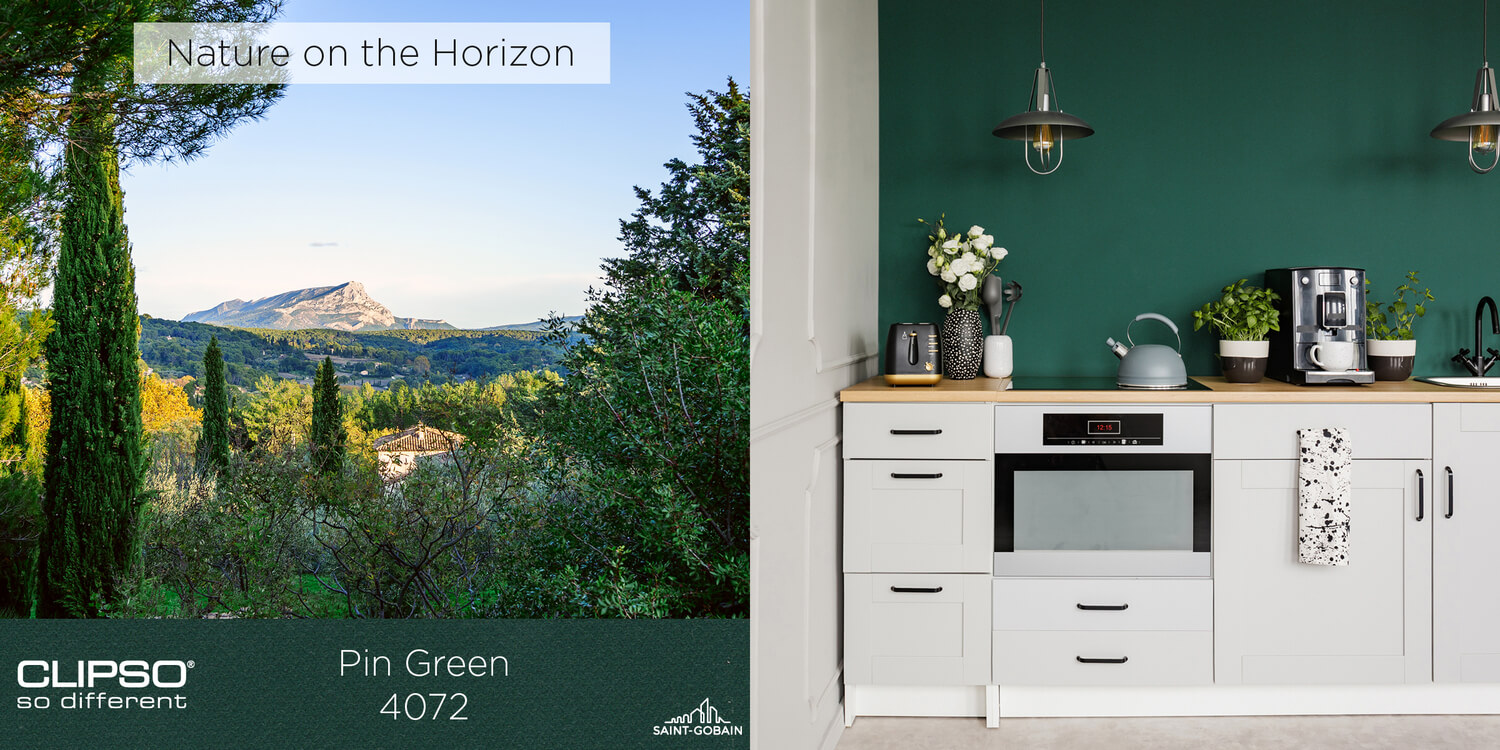 Ref. 4072 - PIN GREEN: A deep, vibrant green that recalls the forest and creates an ambience both friendly and elegant.